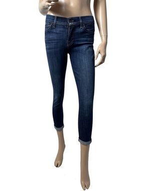 7 For All Mankind Skinny Crop Roll Jeans Size 25 Stretch